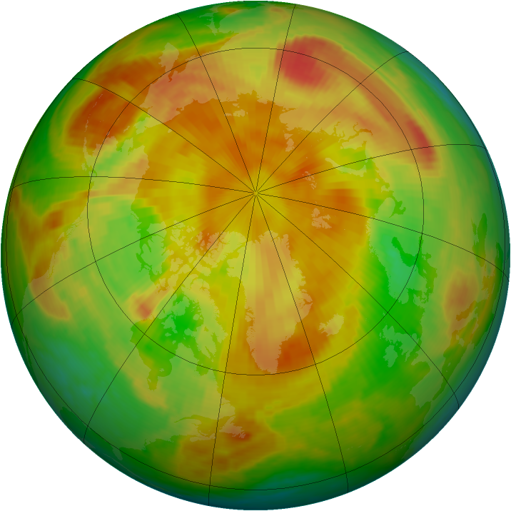 Arctic ozone map for 17 May 1998